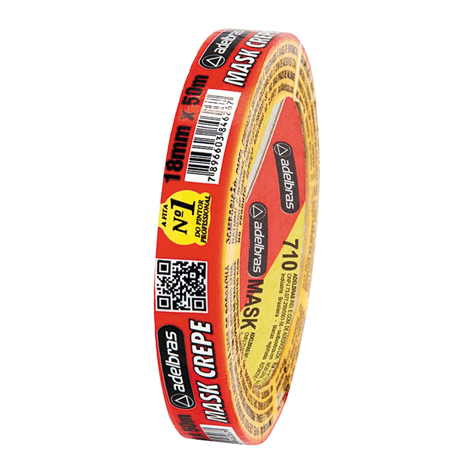 FITA CREPE ADESIVA ADELBRAS MASK 710 18MMX50M UNIDADE