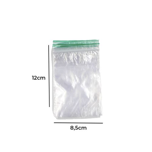 SACO ZIP LOCK HERMÉTICO Nº4 8,5X12CM COM 100 UNIDADES