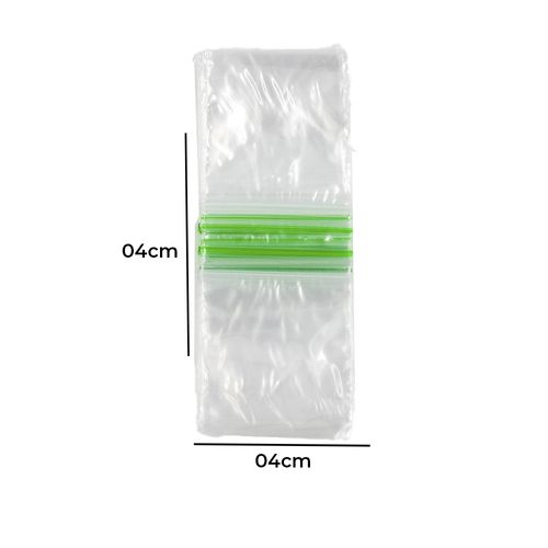 SACO ZIP LOCK HERMÉTICO Nº0 04X04CM COM 100 UNIDADES