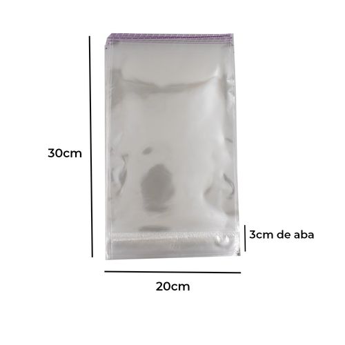 SACO ADESIVO C/FURO Nº9 22X30CM COM 100 UNIDADES