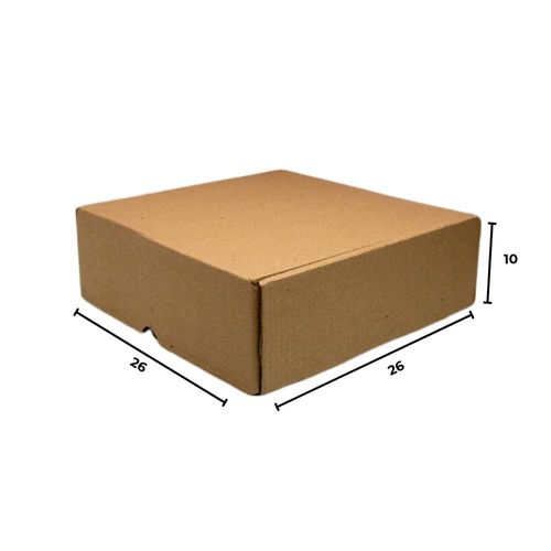 Caixa De Papelão Para Correios Montável Media 26X26x10