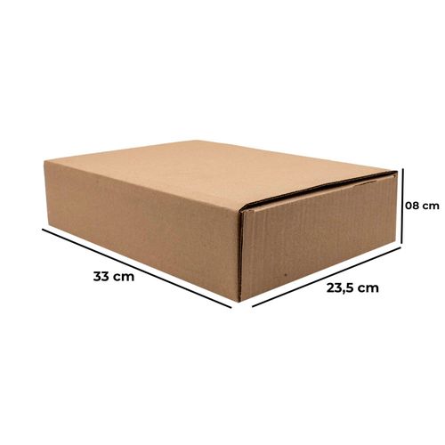 Caixa De Papelão Montável Tamanho 33X23x08