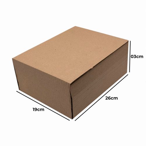 Caixa De Papelão Montável Para Livros Tamanho 26X19x03