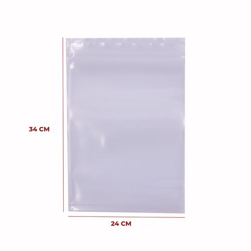 Saco Zip Lock Nº10 24X34cm Com 100 Unidades