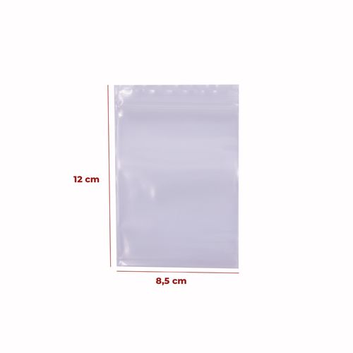 Saco Zip Lock Nº4 8.5X12cm Com 100 Unidades