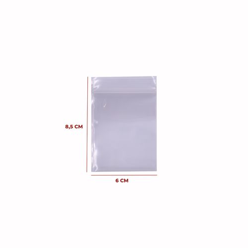 Saco Zip Lock Nº2 06X8.5Cm Com 100 Unidades
