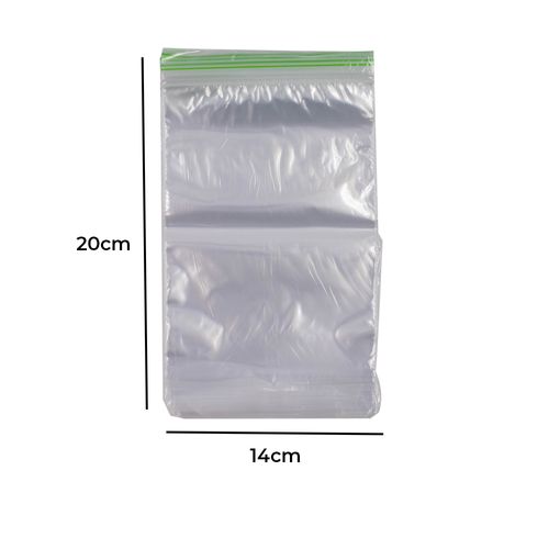 Saco Zip Lock Hermético Nº7 14X20cm Com 50 Unidades