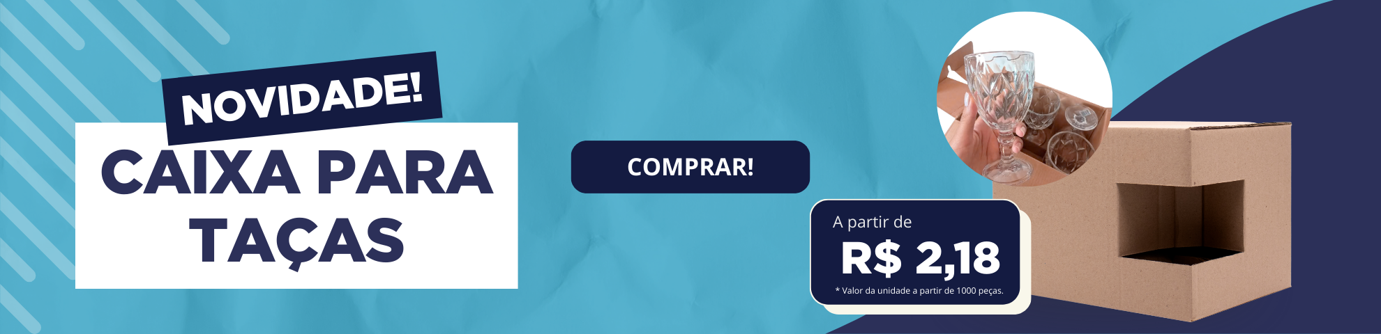 caixa para taças